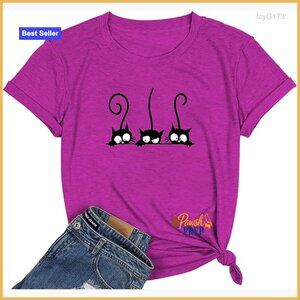 Women's Short Sleeve T-Shirt Animal Print Crew Neck Casual Top